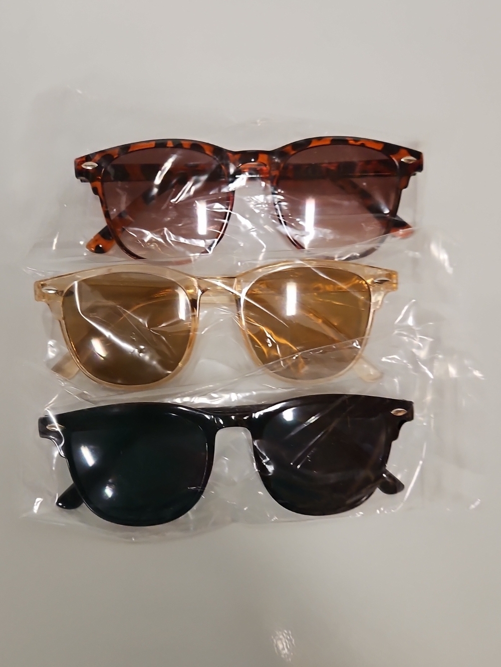 Sunglasses Trio Pack - Tortoise, Amber, and Black Frames